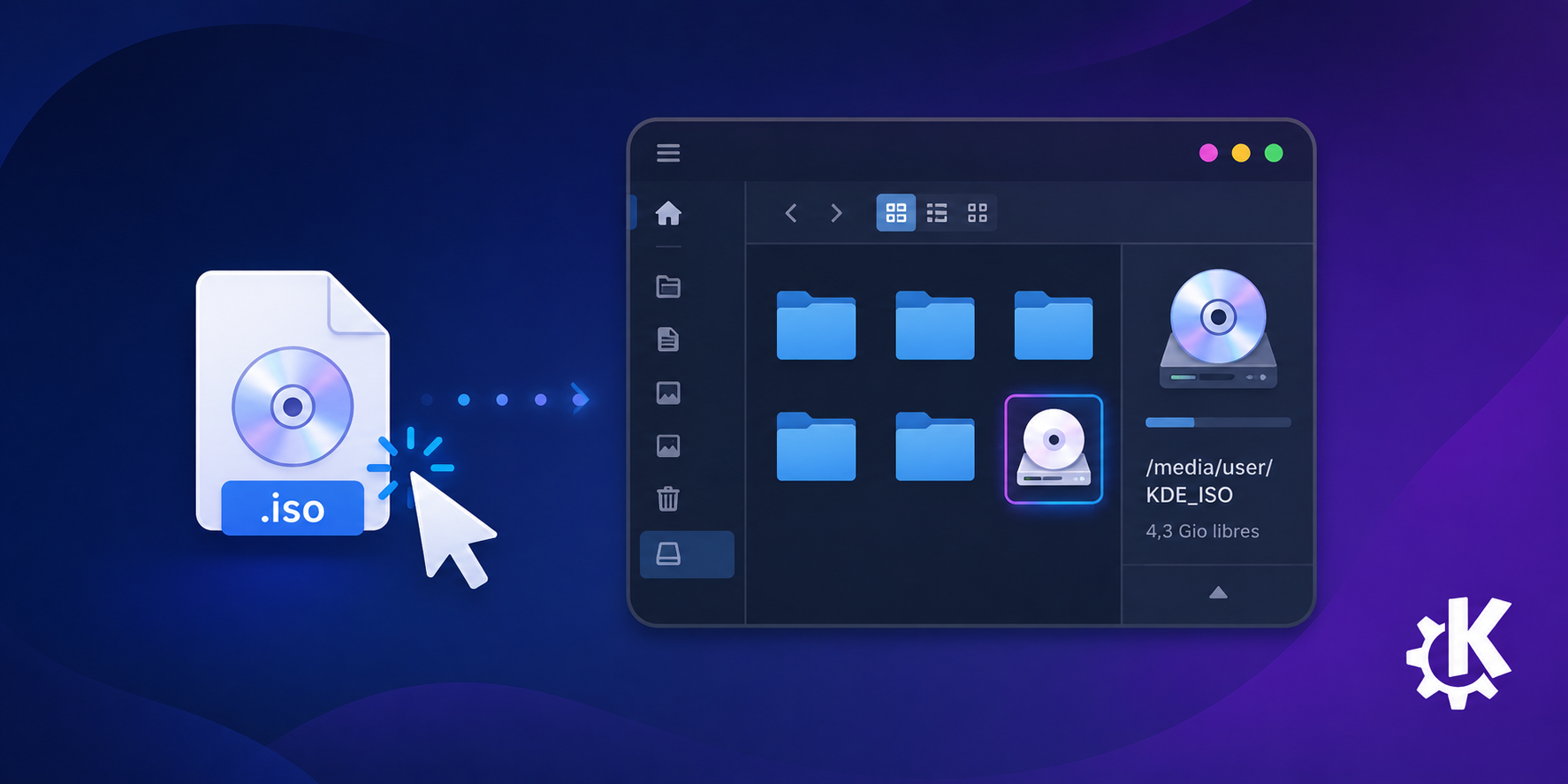 KDE : double-clic sur un ISO pour le monter