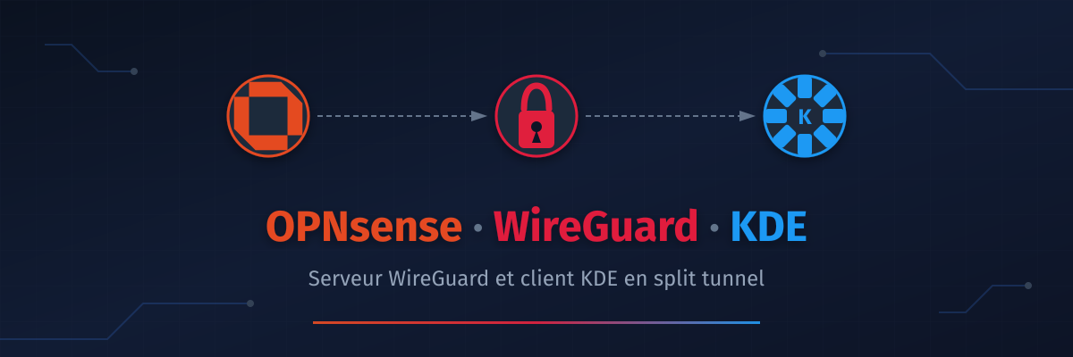 OPNsense : Serveur WireGuard et client KDE en split tunnel